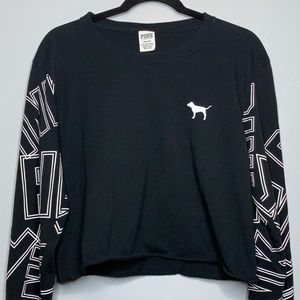 PINK Victoria's Secret - Cropped Black Tee